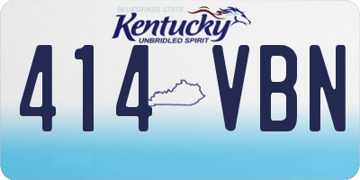 KY license plate 414VBN