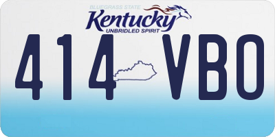 KY license plate 414VBO