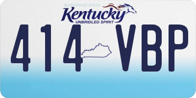 KY license plate 414VBP