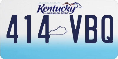 KY license plate 414VBQ