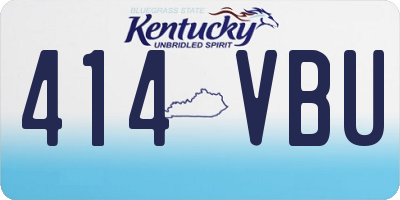KY license plate 414VBU