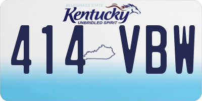 KY license plate 414VBW