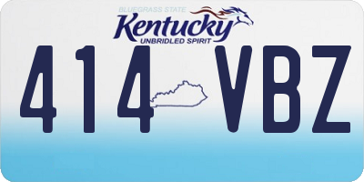KY license plate 414VBZ