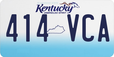 KY license plate 414VCA