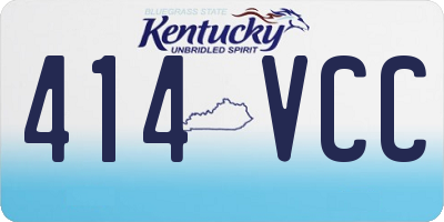 KY license plate 414VCC