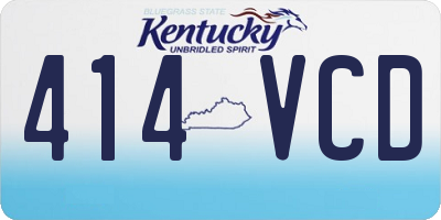 KY license plate 414VCD