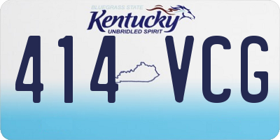 KY license plate 414VCG
