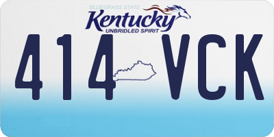 KY license plate 414VCK