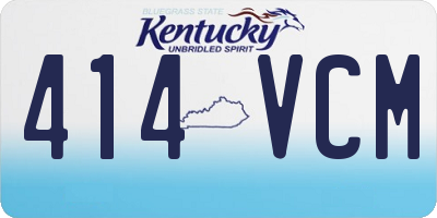 KY license plate 414VCM
