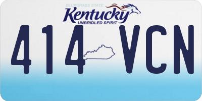 KY license plate 414VCN