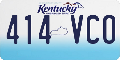 KY license plate 414VCO