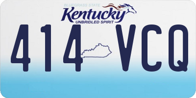 KY license plate 414VCQ