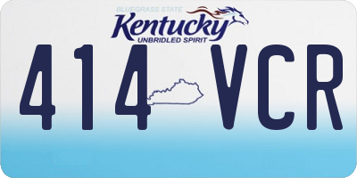 KY license plate 414VCR