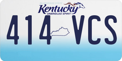 KY license plate 414VCS