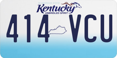 KY license plate 414VCU