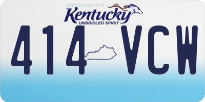 KY license plate 414VCW