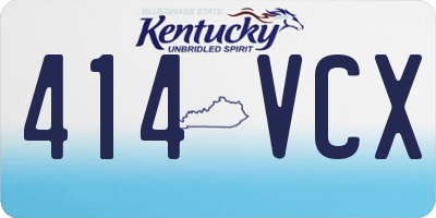 KY license plate 414VCX
