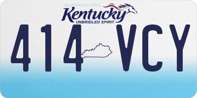 KY license plate 414VCY