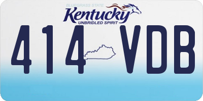 KY license plate 414VDB