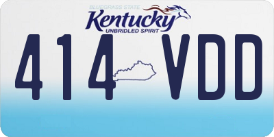 KY license plate 414VDD