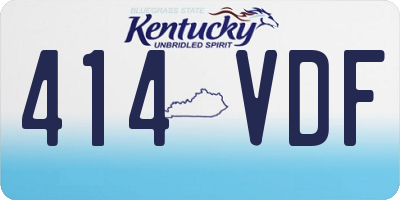 KY license plate 414VDF