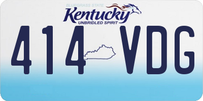 KY license plate 414VDG