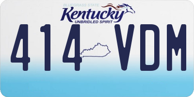 KY license plate 414VDM