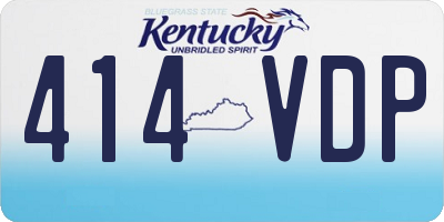 KY license plate 414VDP
