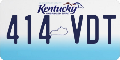 KY license plate 414VDT