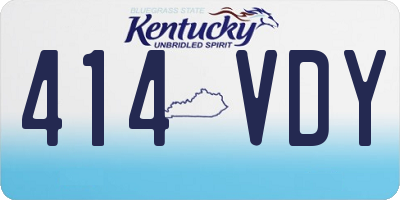 KY license plate 414VDY