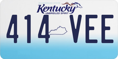 KY license plate 414VEE