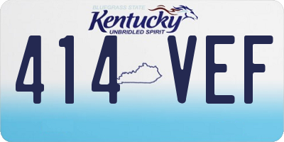 KY license plate 414VEF