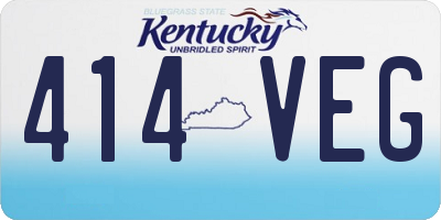 KY license plate 414VEG