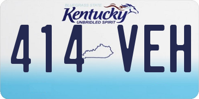 KY license plate 414VEH