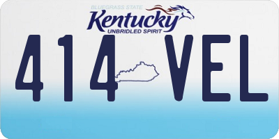 KY license plate 414VEL
