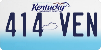 KY license plate 414VEN