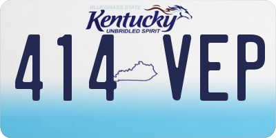 KY license plate 414VEP