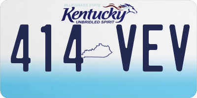 KY license plate 414VEV