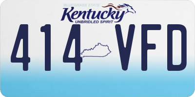 KY license plate 414VFD
