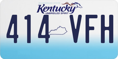 KY license plate 414VFH