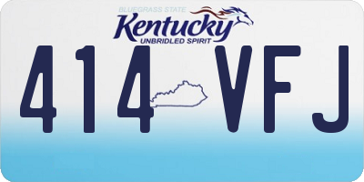 KY license plate 414VFJ