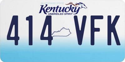 KY license plate 414VFK