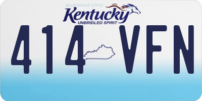KY license plate 414VFN