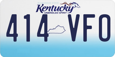 KY license plate 414VFO