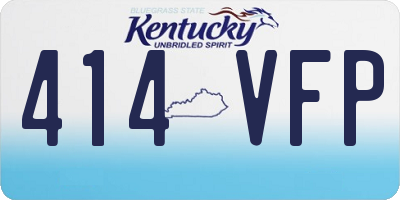 KY license plate 414VFP