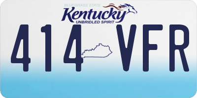 KY license plate 414VFR