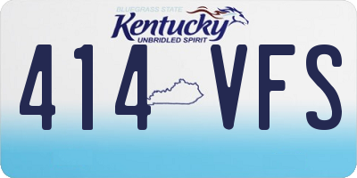 KY license plate 414VFS