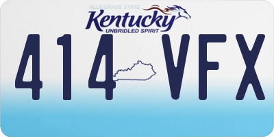 KY license plate 414VFX
