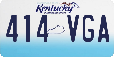KY license plate 414VGA