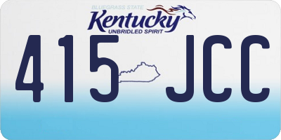 KY license plate 415JCC